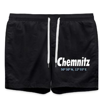 Coordonnées de Chemnitz - Short de bain - noir - Devant - AI Model Male 185 light (185cm)