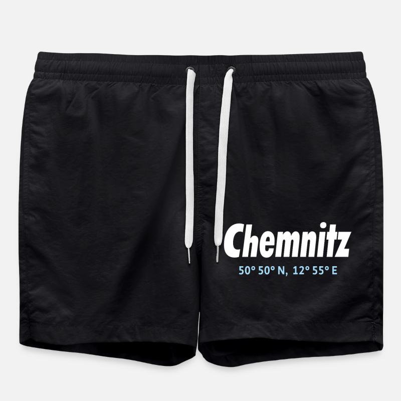 Coordonnées de Chemnitz - Short de bain - noir