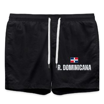 Dominican Pride, I Love Dominican Republic - Swim Trunks - black - Front - AI Model Male 185 light (185cm)