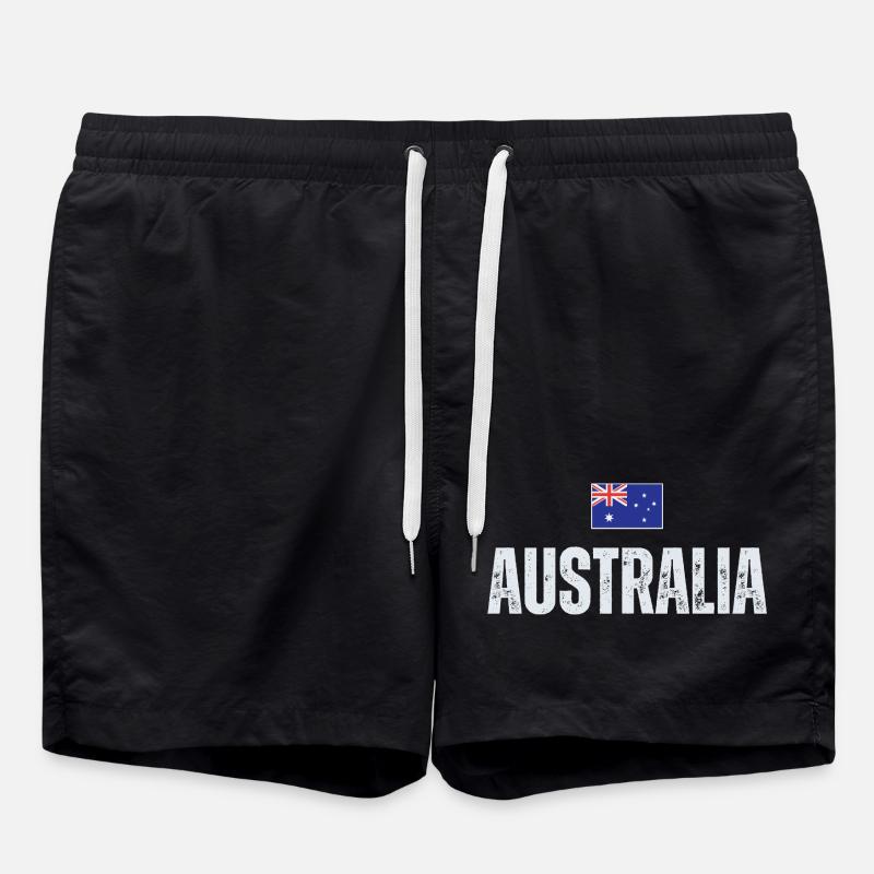 Flag Australia, j’adore l’Australie - Short de bain - noir