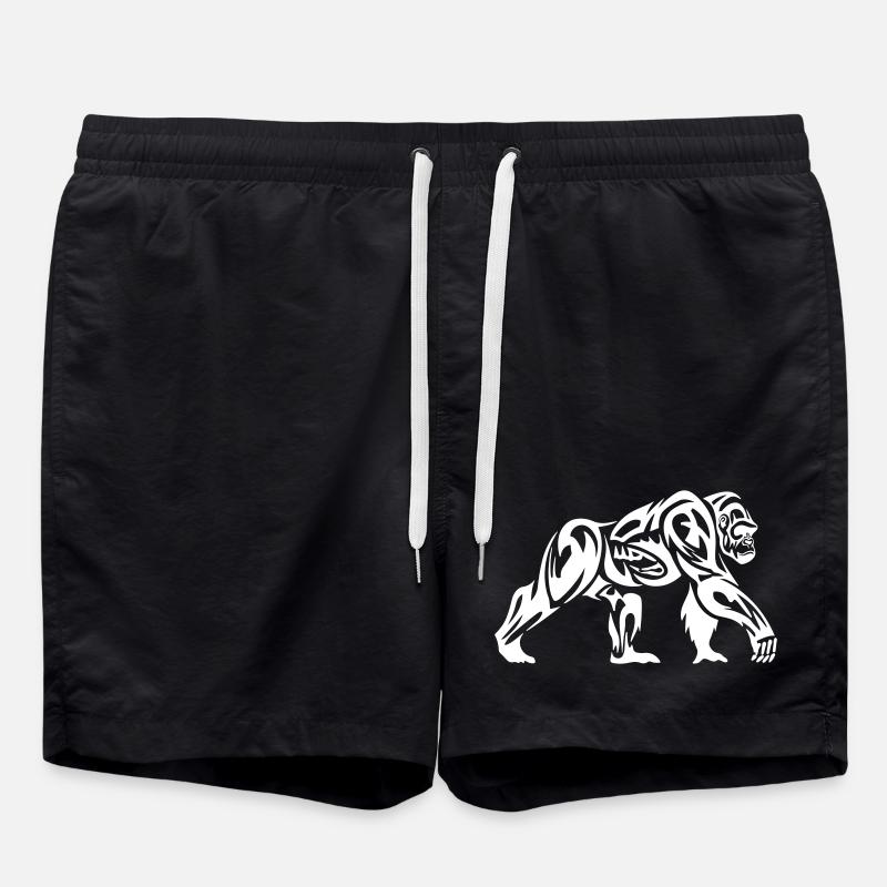 Gorille Tribal - Short de bain - noir
