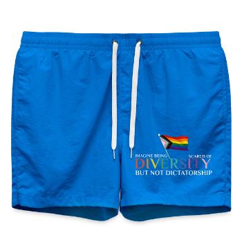 Colorful rainbow flag diversity - Swim Trunks - cobalt blue - Front