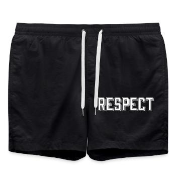 Lettrage Respekt avec effet 3D - Short de bain - noir - Devant - AI Model Male 185 light (185cm)