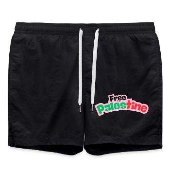 Palestine Design - Swim Trunks - black - Front - AI Model Male 185 light (185cm)