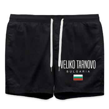Veliko Tarnovo Bulgarien - Badeshorts - Schwarz - Vorne - AI Model Male 185 light (185cm)
