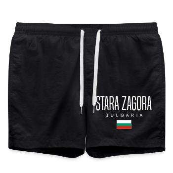 Stara Zagora Bulgarie - Short de bain - noir - Devant - AI Model Male 185 light (185cm)
