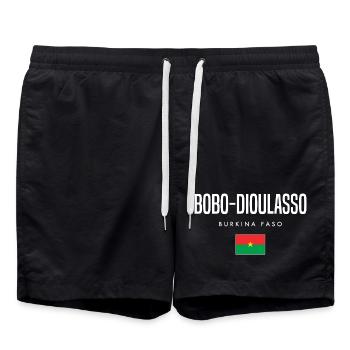 Bobo-Dioulasso Burkina Faso - Short de bain - noir - Devant - AI Model Male 185 light (185cm)