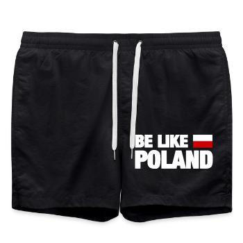 Soyez comme la Pologne - Short de bain - noir - Devant - AI Model Male 185 light (185cm)