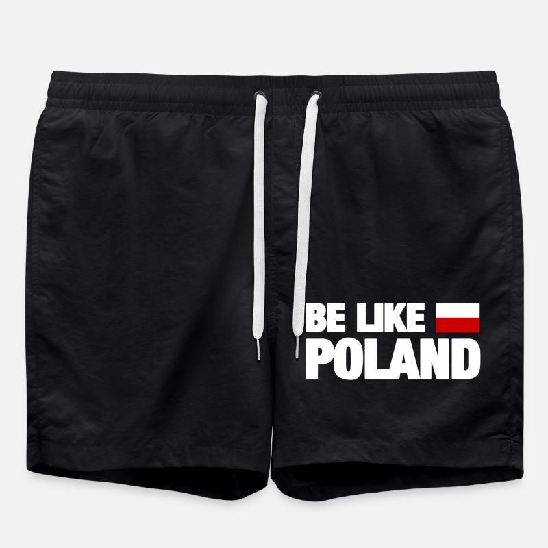 Be Like Poland - Swim Trunks - black