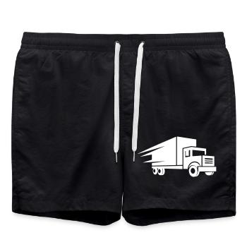 Logo du camion - Short de bain - noir - Devant - AI Model Male 185 light (185cm)