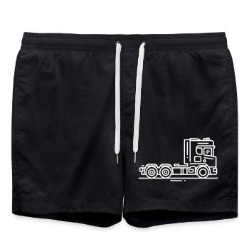Truck Truck Vehicle - Swim Trunks - black - Front - AI Model Male 185 light (185cm)