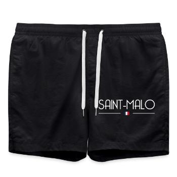 Saint-Malo - Swim Trunks - black - Front - AI Model Male 185 light (185cm)