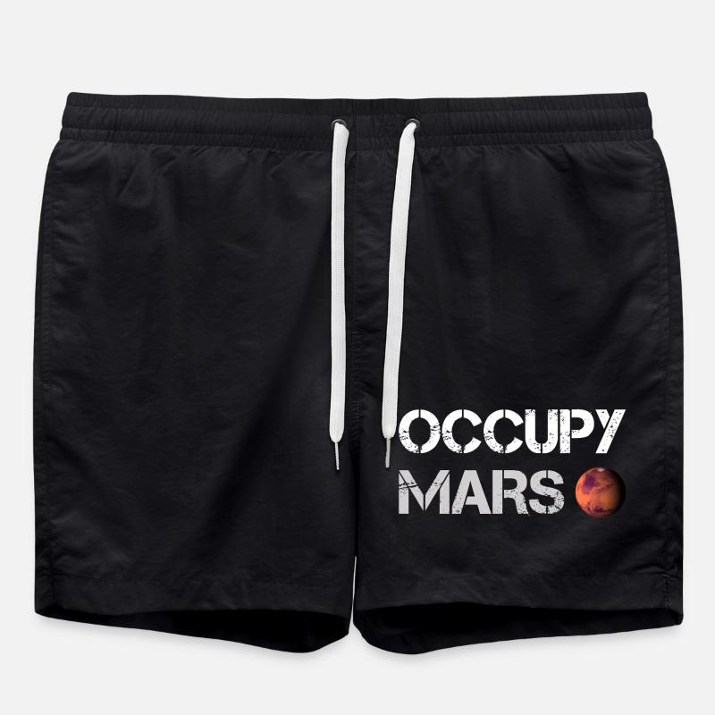 Occupy Mars (Space-X) - Badeshorts - Schwarz
