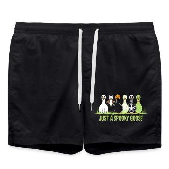 Nur eine gruselige Gans Halloween-Stimmung - Badeshorts - Schwarz - Vorne - AI Model Male 185 light (185cm)