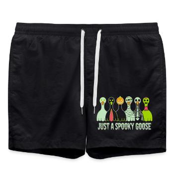 Nur eine gruselige Gans Halloween-Stimmung - Badeshorts - Schwarz - Vorne - AI Model Male 185 light (185cm)