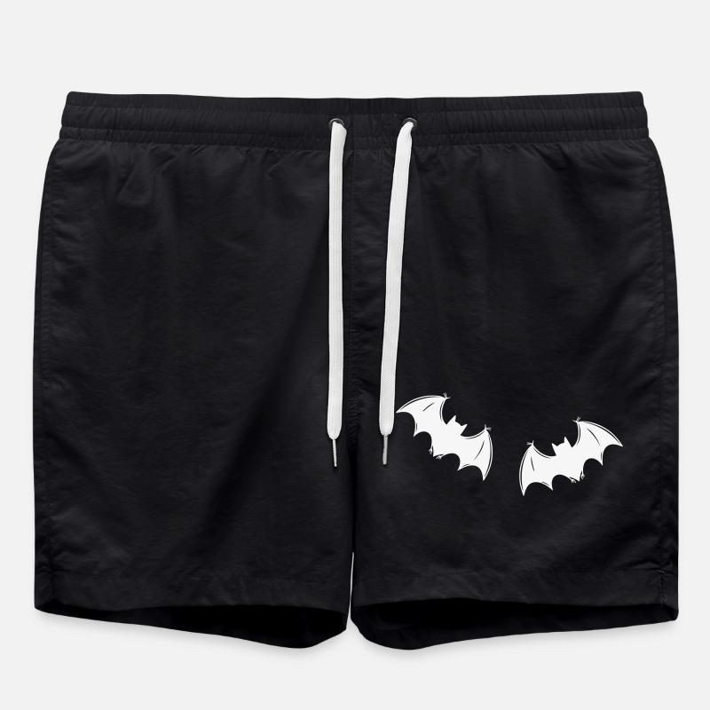 Chauves-souris grises en vol de nuit - Short de bain - noir