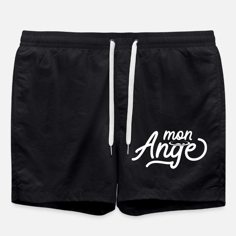 Design d'Ange avec Auréole Éthérée - Short de bain - noir