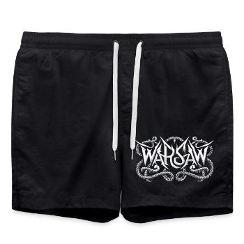 Warsaw Heavy Metal Headbanger Typography - Swim Trunks - black - Front - AI Model Male 185 light (185cm)