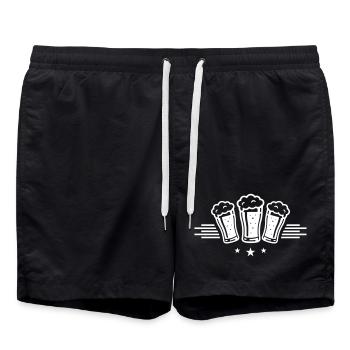 Beer Glass Party Symbol Beer - Swim Trunks - black - Front - AI Model Male 185 light (185cm)