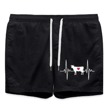 Kuh - Badeshorts - Schwarz - Vorne - AI Model Male 185 light (185cm)