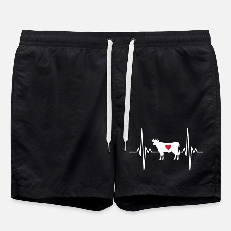 Kuh - Badeshorts - Schwarz