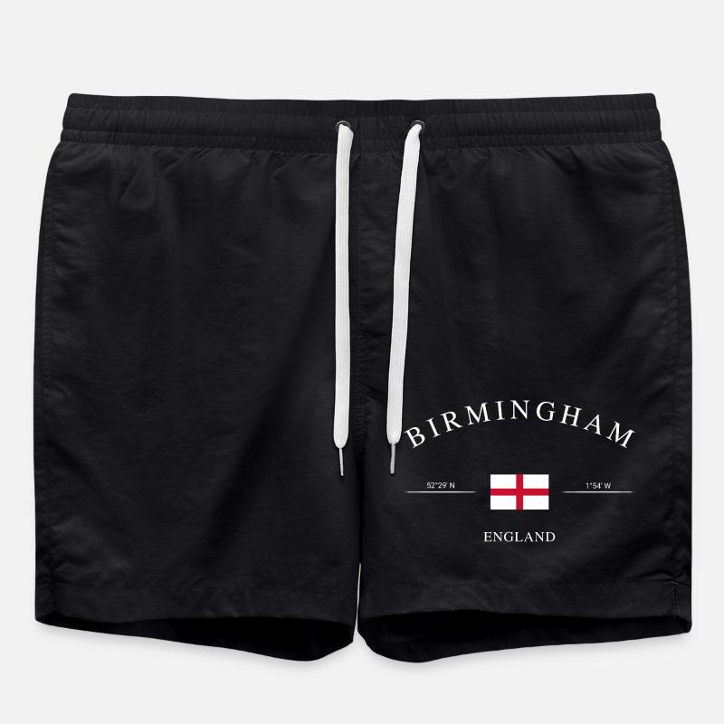 Birmingham England – Urlaub Souvenir & Geschenk - Badeshorts - Schwarz
