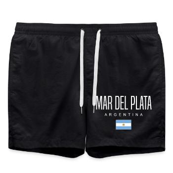 Mardelplata Argentina Argentinian - Swim Trunks - black - Front - AI Model Male 185 light (185cm)