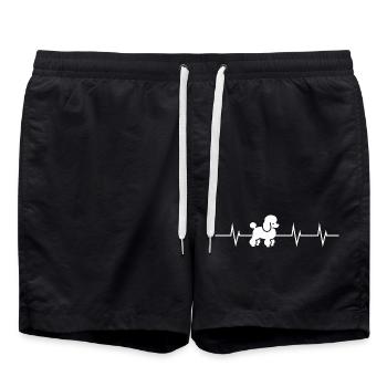 Battement de cœur d’un caniche - Short de bain - noir - Devant - AI Model Male 185 light (185cm)