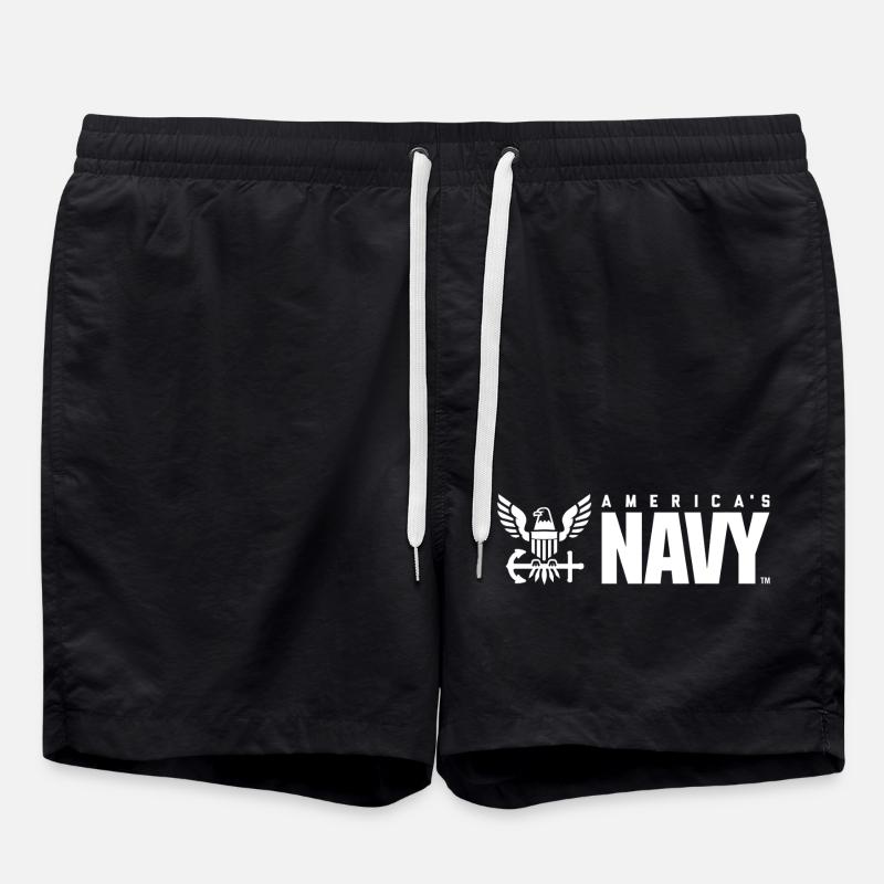 US Navy Emblem - Badeshorts - Schwarz