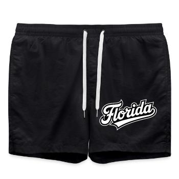 Florida - Souvenir USA State Design - Badeshorts - Schwarz - Vorne - AI Model Male 185 light (185cm)