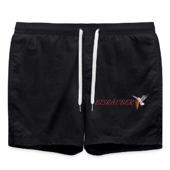 Eisräuber Design mit fliegender Möwe - Swim Trunks - black - Front - AI Model Male 185 light (185cm)