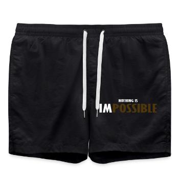 NICHTS IST UNMÖGLICH - Badeshorts - Schwarz - Vorne - AI Model Male 185 light (185cm)