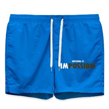 NO THING IS IMPOSSIBLE - Swim Trunks - cobalt blue - Front