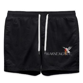Warnemünde Rostock Baltic Sea - Swim Trunks - black - Front - AI Model Male 185 light (185cm)