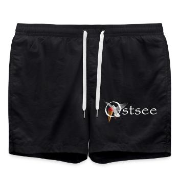 Ostsee Möwe Eisräuber Raubvogel - Swim Trunks - black - Front - AI Model Male 185 light (185cm)