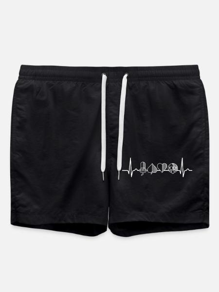 German Deck - Playing Cards ECG - Swim Trunks - black
