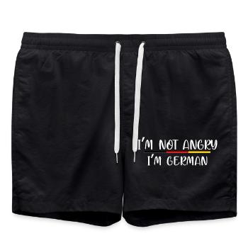 Déclaration d’identité allemande humoristique - Short de bain - noir - Devant - AI Model Male 185 light (185cm)