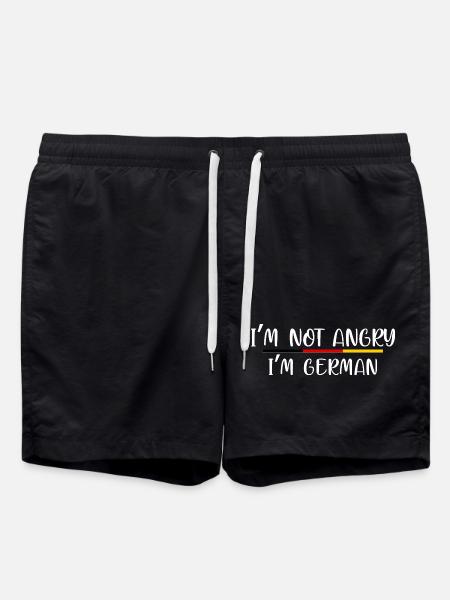 Humorous German Identity Statement - Swim Trunks - black