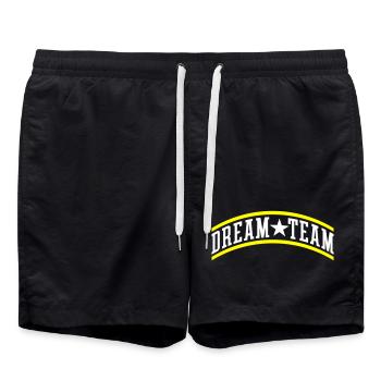 Dream Team Teamwork - Badeshorts - Schwarz - Vorne - AI Model Male 185 light (185cm)