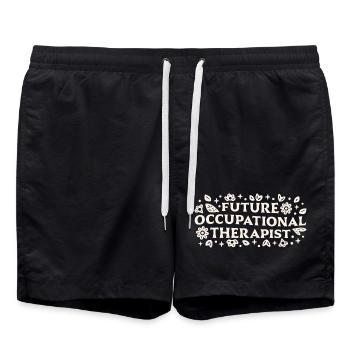 Motivation des futurs étudiants ergothérapeutes - Short de bain - noir - Devant - AI Model Male 185 light (185cm)