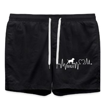 Vater Team Papa - Badeshorts - Schwarz - Vorne - AI Model Male 185 light (185cm)