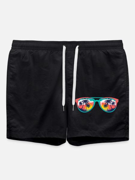 Sunset Palms Sunglasses - Swim Trunks - black