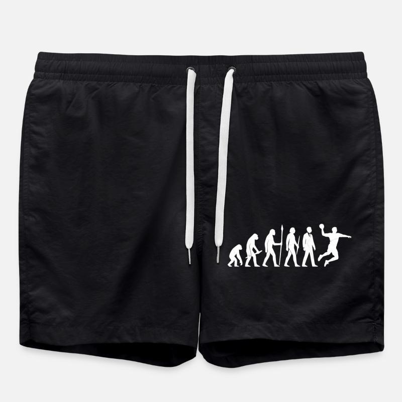 The Evolution of Handball - Badeshorts - Schwarz