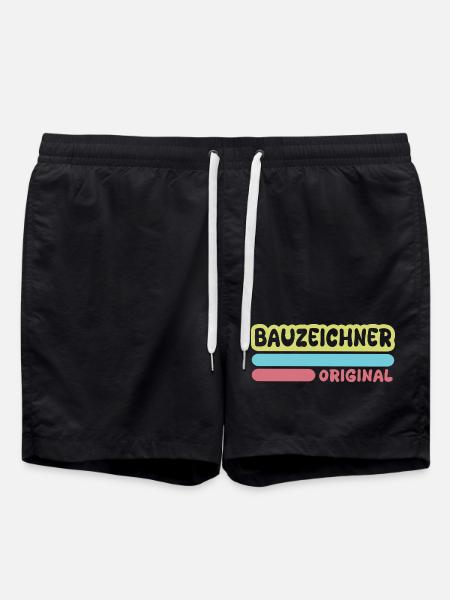 First name Draughtsman - Swim Trunks - black