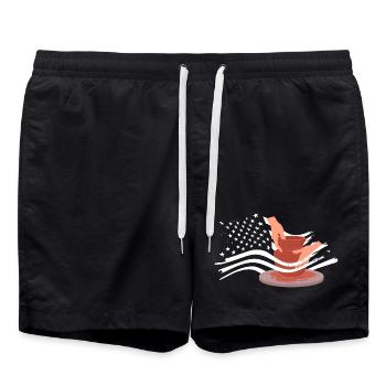 Amateurs de poterie américaine - Short de bain - noir - Devant - AI Model Male 185 light (185cm)