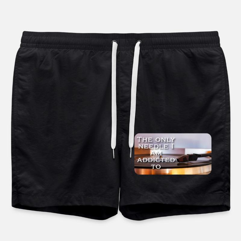 The only needle I am addicted to - Swim Trunks - black