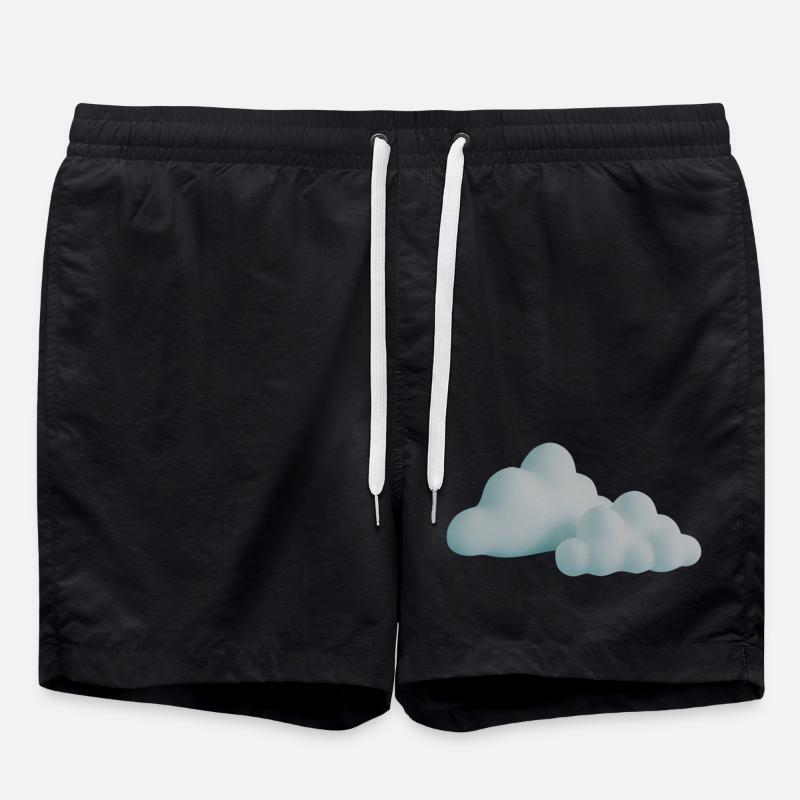 Wolkendesign Sonnenuntergangsfarben - Badeshorts - Schwarz