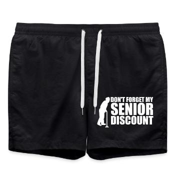 Don't forget my senior discount Older S - Swim Trunks - black - Front - AI Model Male 185 light (185cm)