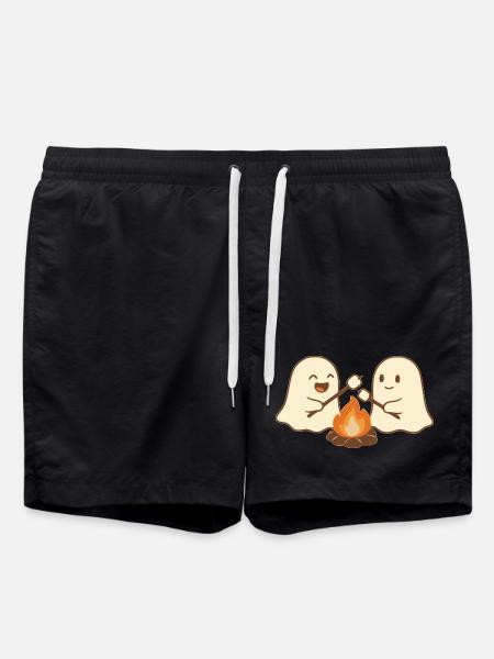 Ghost Fire Camp Halloween - Swim Trunks - black