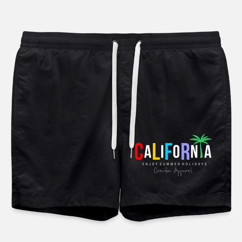 Peinture de vacances en Californie - Short de bain - noir